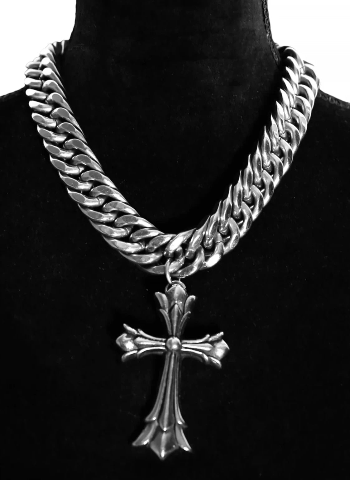 Cross My Heart Chrome Choker