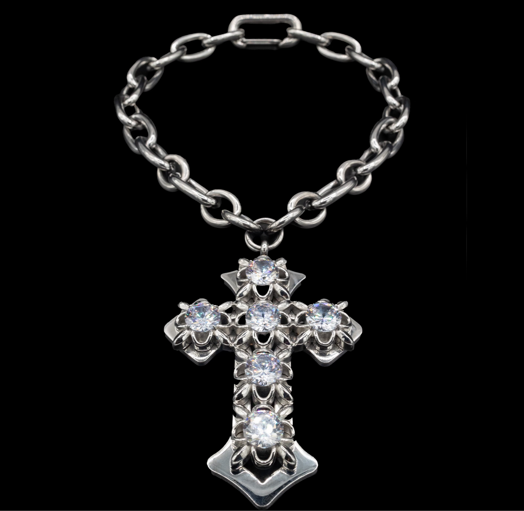 Crystal Cross Choker