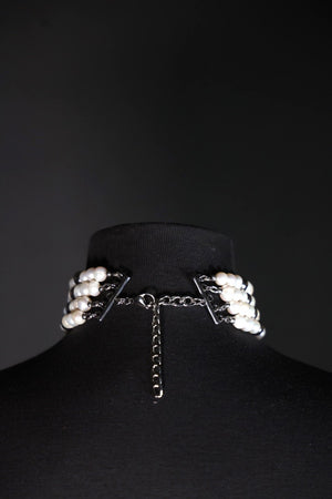 Stacked Pearl Choker