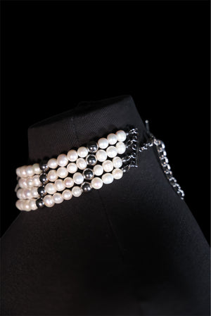 Stacked Pearl Choker