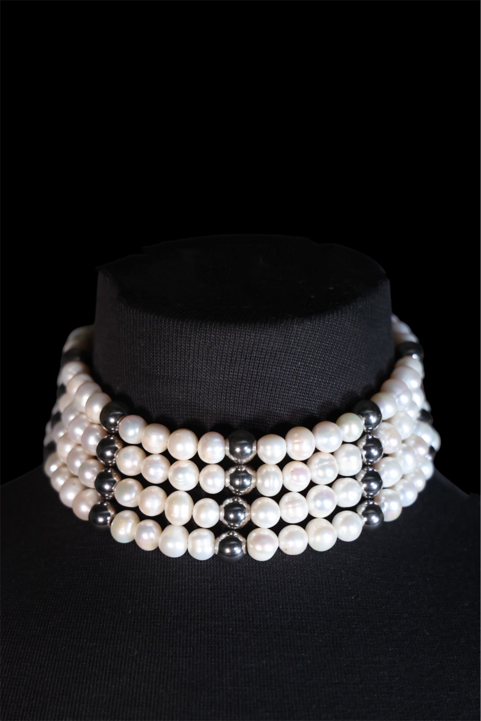 Stacked Pearl Choker