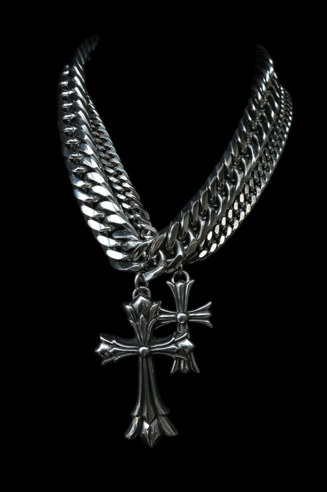 Stacked Cross Necklaces