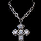 Big Crystal Cross Choker