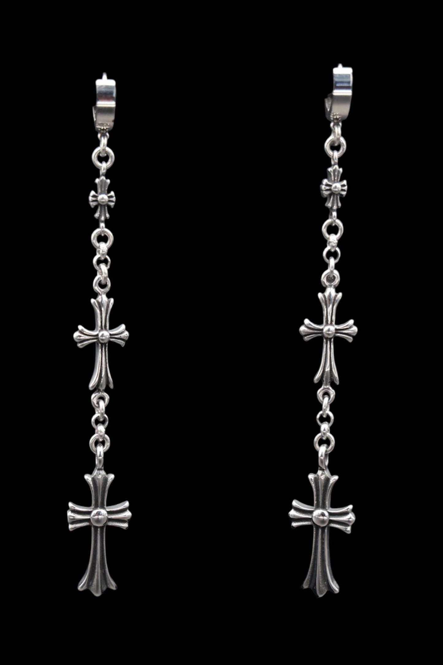 Triple Cross Earrings