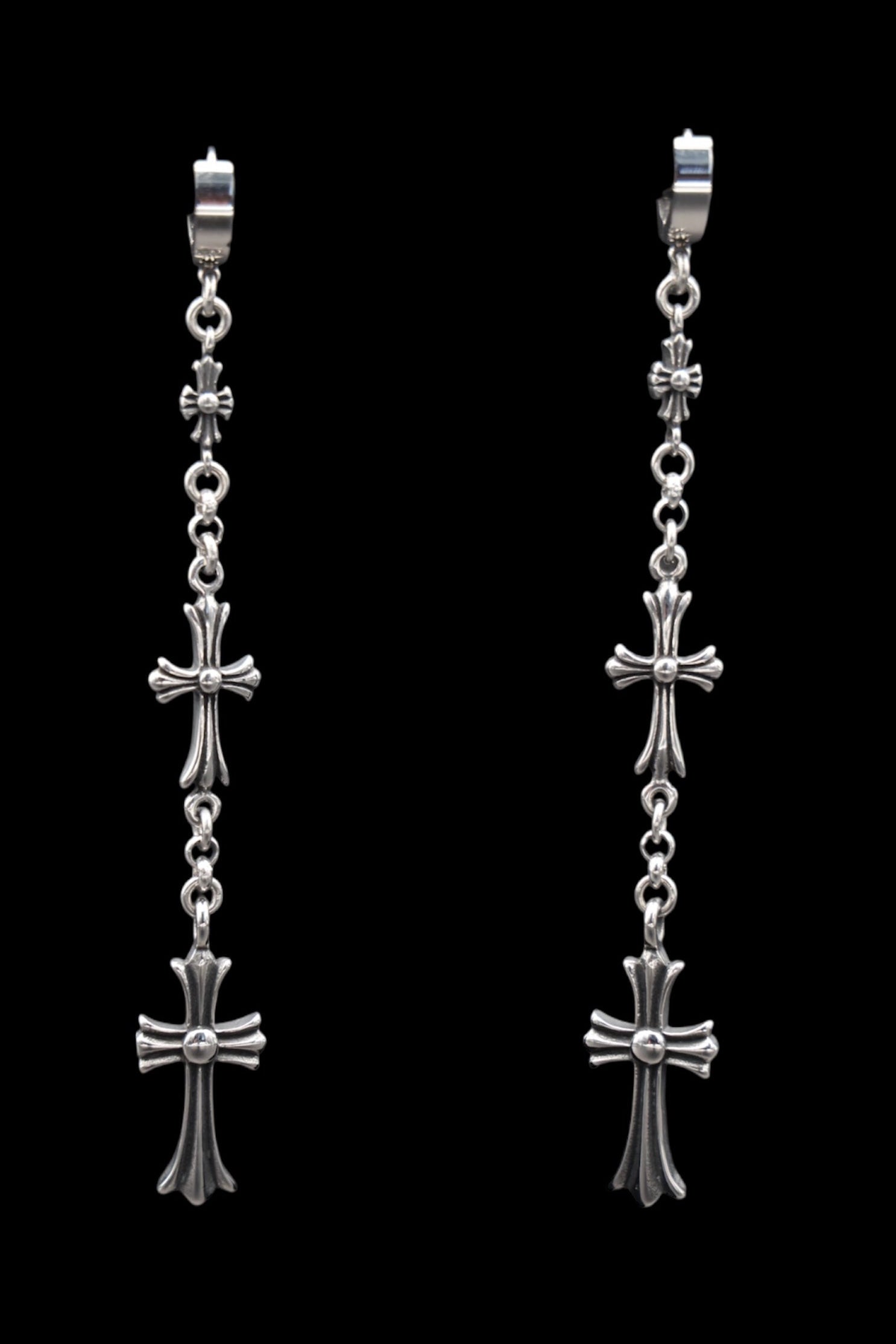 Triple Cross Earrings