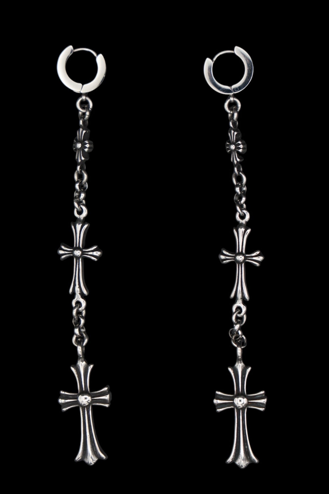 Triple Cross Earrings