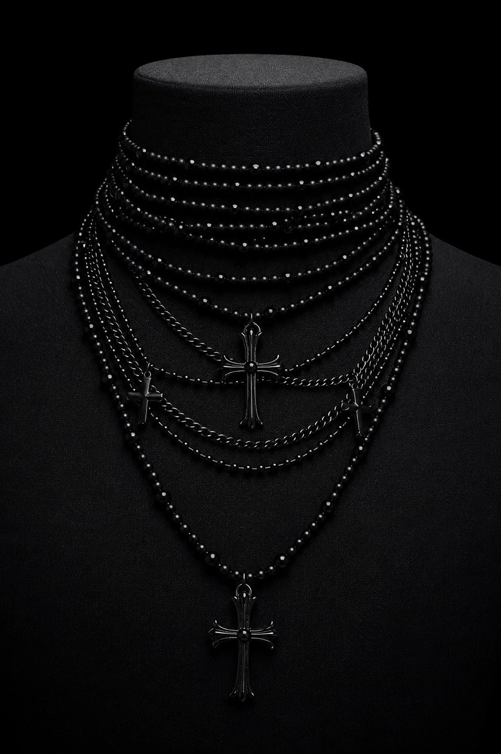 Noir Cross Choker